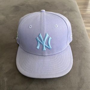 New York Yankees new era fitted hat sz 7 1/8 purple and blue